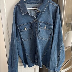 NYDJ Blue Jean Jacket Relaxed Fit Classic Style